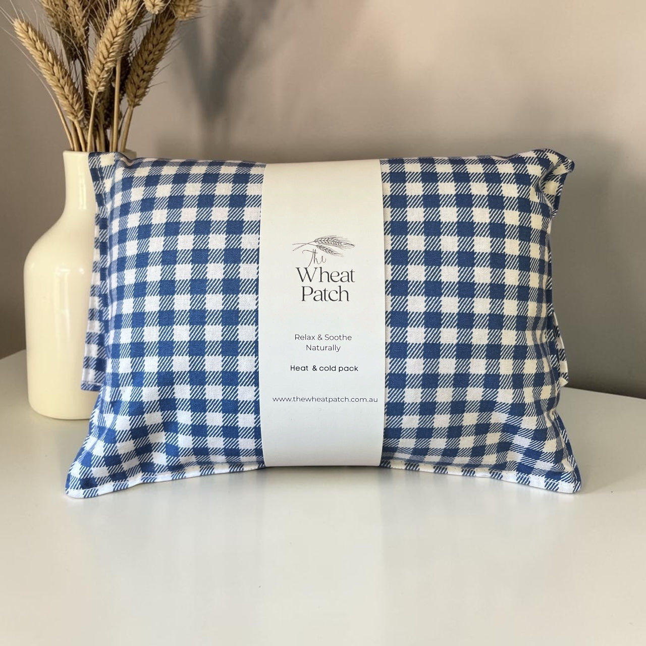 Blue Gingham Wheat Bag